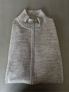 Men's Patrick Assaraf Gray Full-Zip Sweater - Classic Zip Up